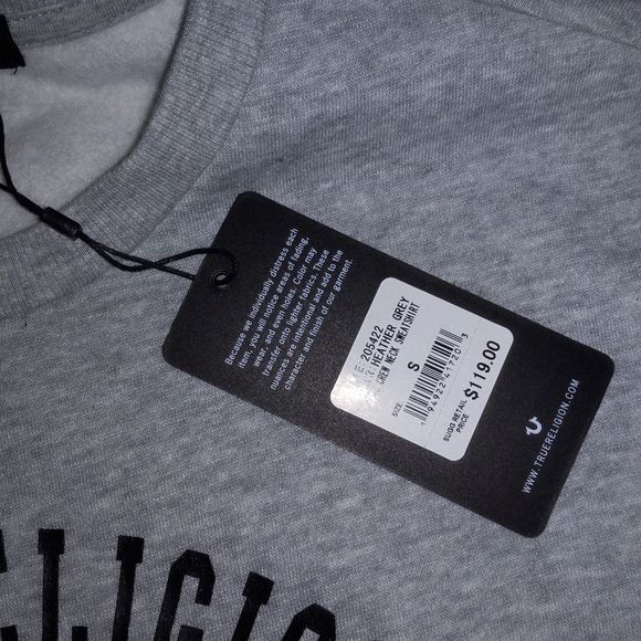 NWT TRUE RELIGION Sweatshirt S - Picture 3 of 3